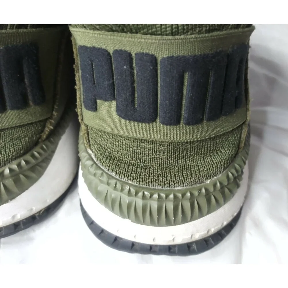 Puma Tsugi Shinsei Shoes Men's Size 9.5 Sneakers Olive Night~Puma White